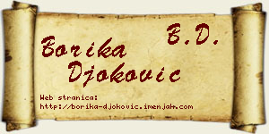 Borika Đoković vizit kartica